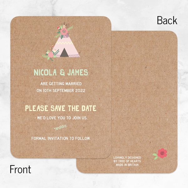 Festival Teepee - Save the Date Cards