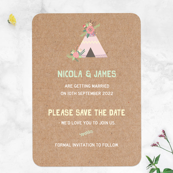 Festival Teepee - Save the Date Cards