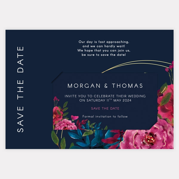Opulent Glam Foil Save the Date Magnets