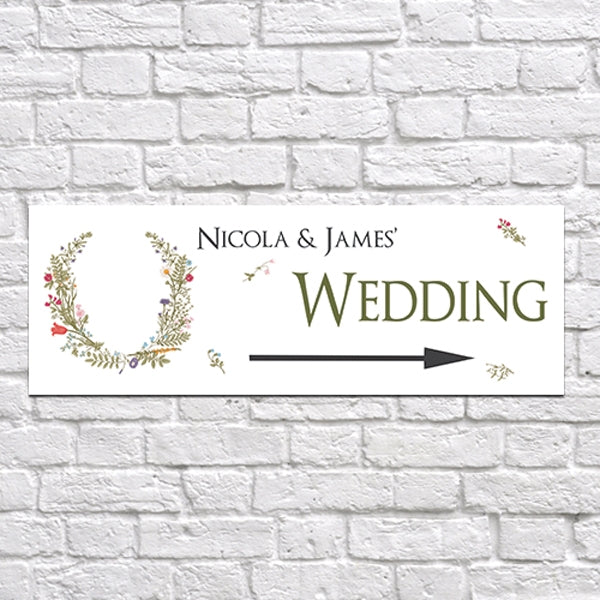 Botanical Garden - Arrow Wedding Sign