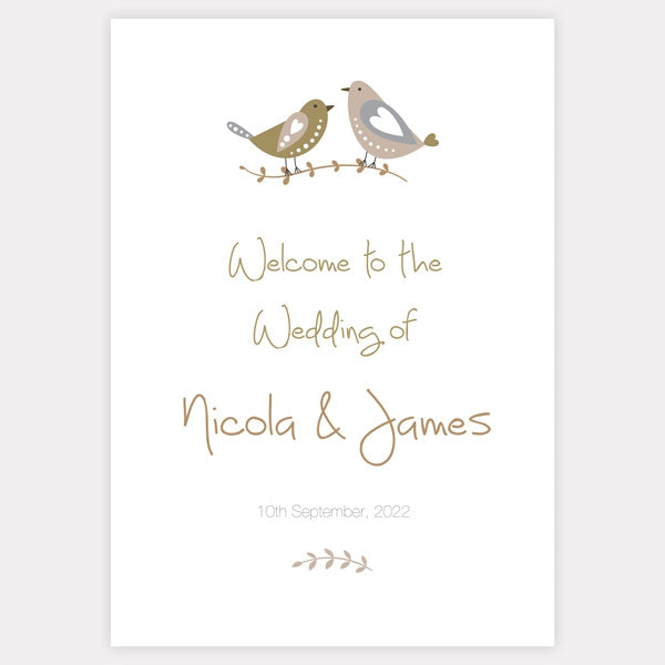 Rustic Woodland Birds - Wedding Sign Range