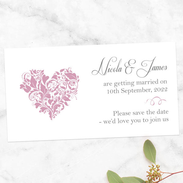 Ornate Heart - Save the Date Magnets
