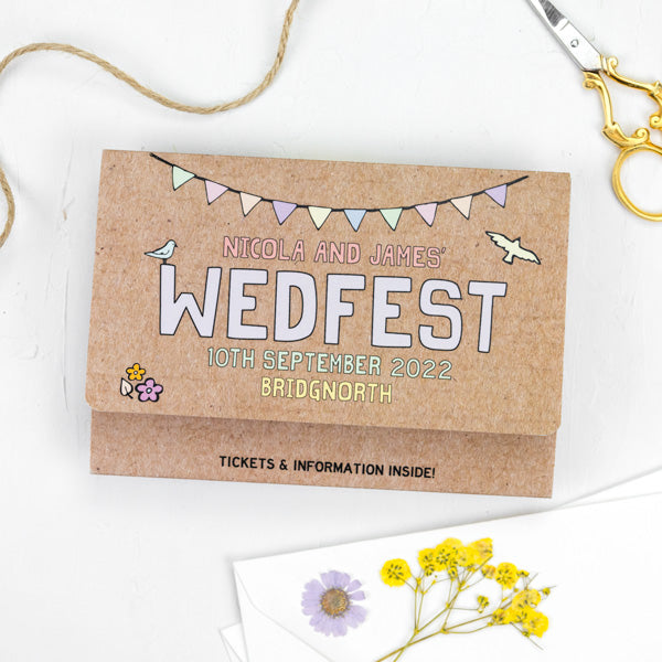 category header image Summer Wedfest - Tri Fold Wedding Invitation & RSVP