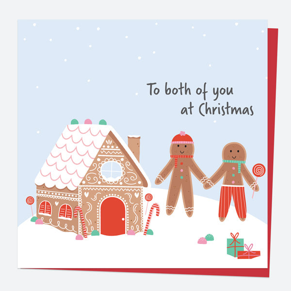 Christmas Card - Sweet Christmas - Gingerbread Couple - To Both Of You