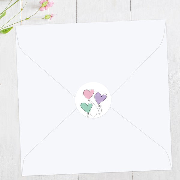 Tandem Love - Wedding Envelope Seals