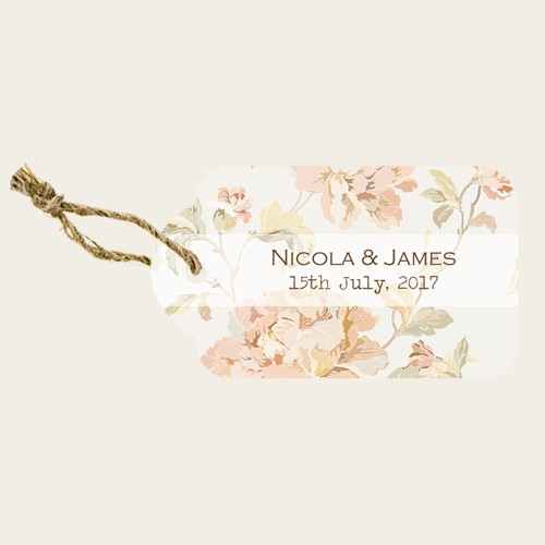 Shabby Chic Flowers - Favour Tags