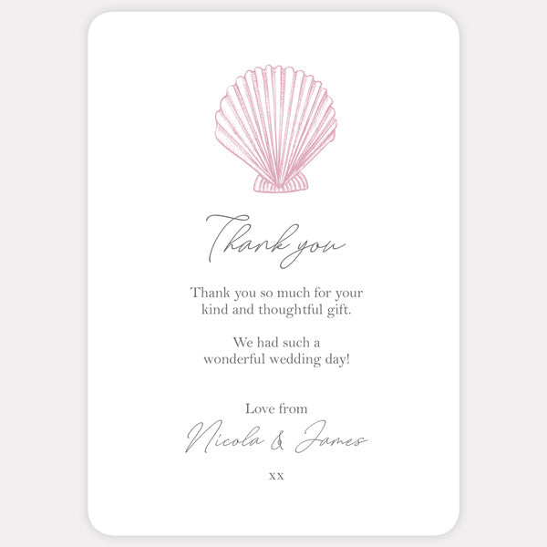Pretty Seashells Thank You Card