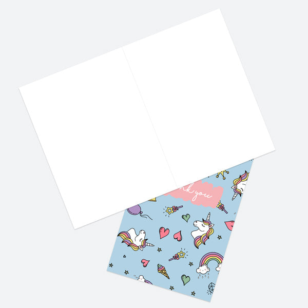 Ready to Write Thank You Open Out Cards - Unicorn Dreams - Pack of 10