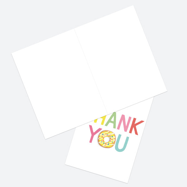 Ready to Write Thank You Open Out Cards - Yummy Doughnuts - Pack of 10