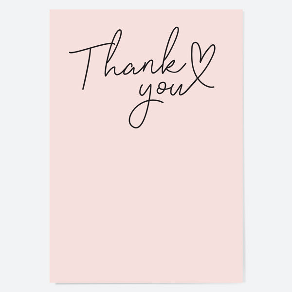 Engagement Thank You Cards - Heart Typography - Pack of 10 - Fast ...