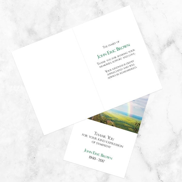 Funeral Thank You Cards - Rainbow View