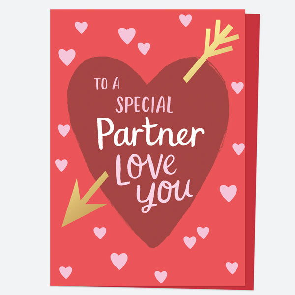Luxury Foil Valentine's Day Card - Heart & Arrow - Special Partner