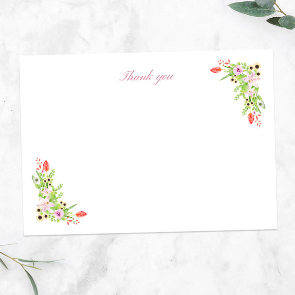 Anniversary Thank You Cards - Summer Flowers
