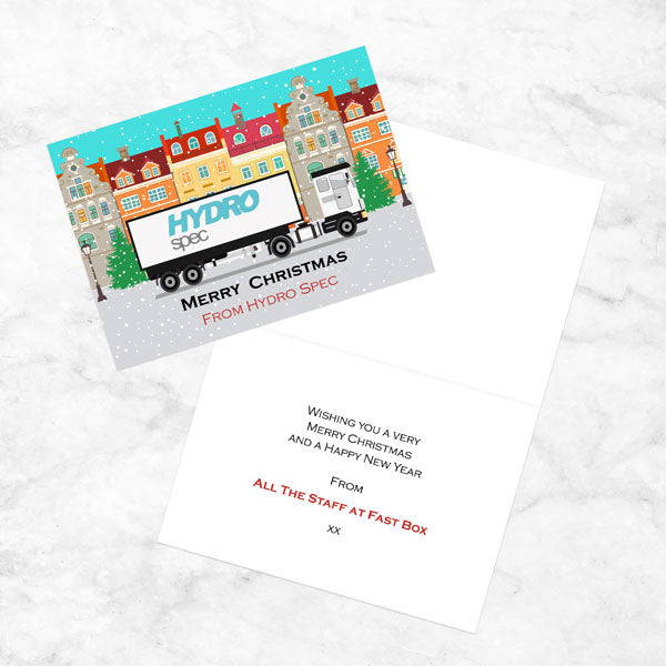 Business Christmas Cards - Work Lorry