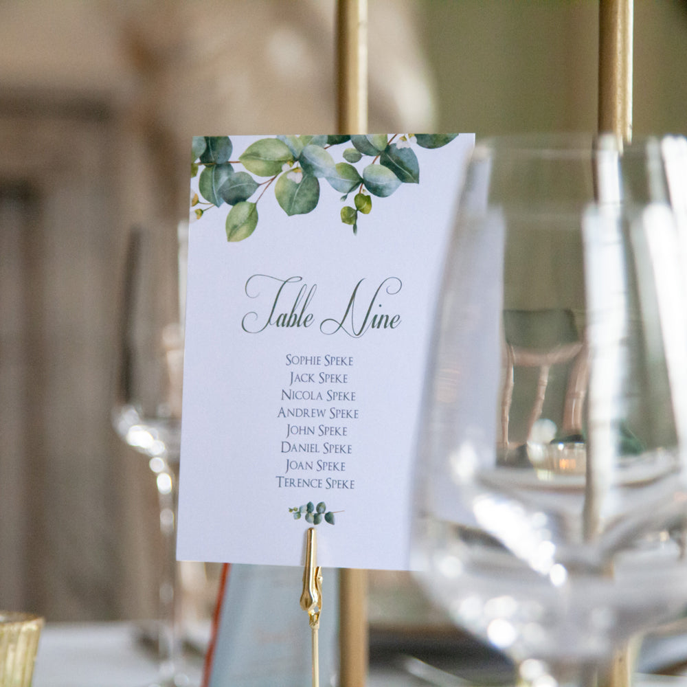 Eucalyptus Garland Table Name