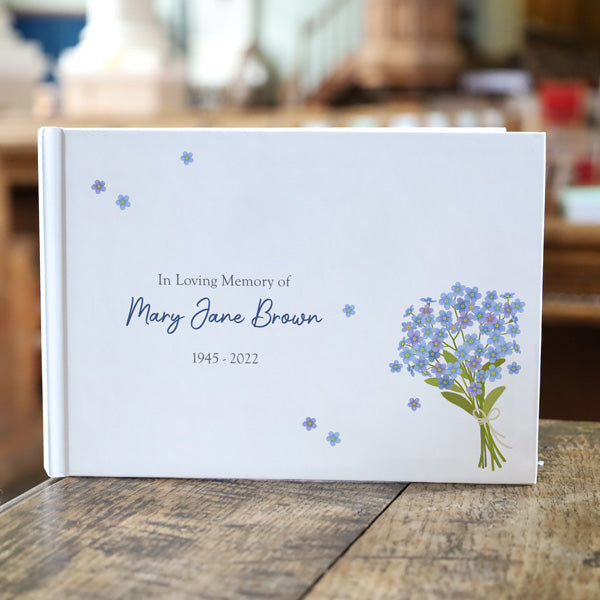 Condolence-Book-Watercolour-Forget-Me-Nots1