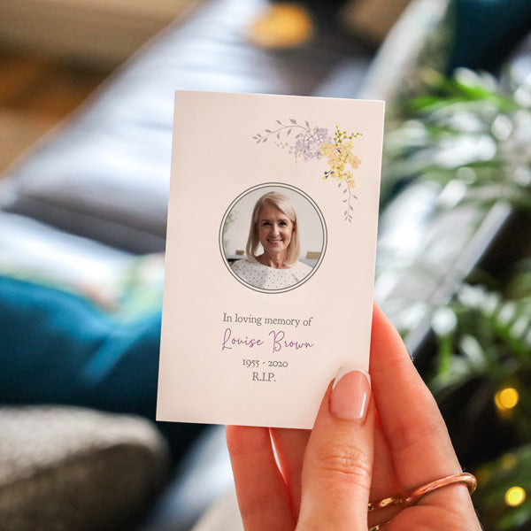 Memorial-Card-Lemon-&-Lilac-Flowers-Photo