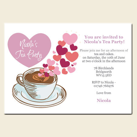 Three Considerations for Tea Party Invitations