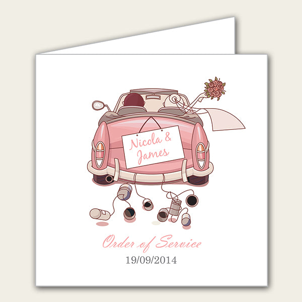 Wedding Order of Service Cards: The 'Just Married' Range