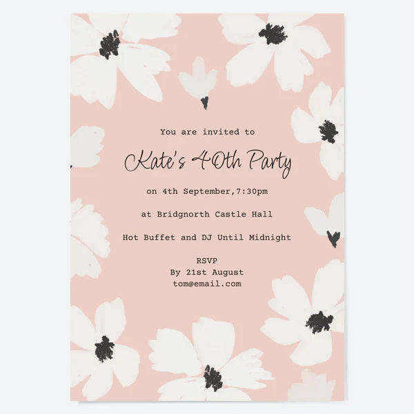What Do You Write on a 40th Birthday Invitation?