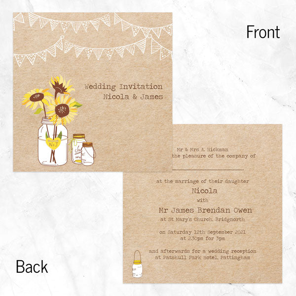 Sunflower Wedding Invitations