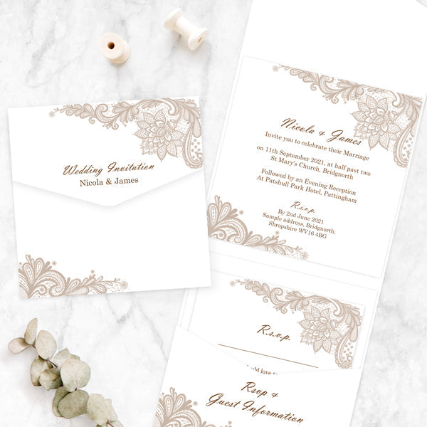 Wedding invitation with RSVP