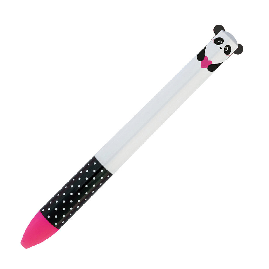 Legami Click Clack Two Colour Ballpoint Pen - Panda