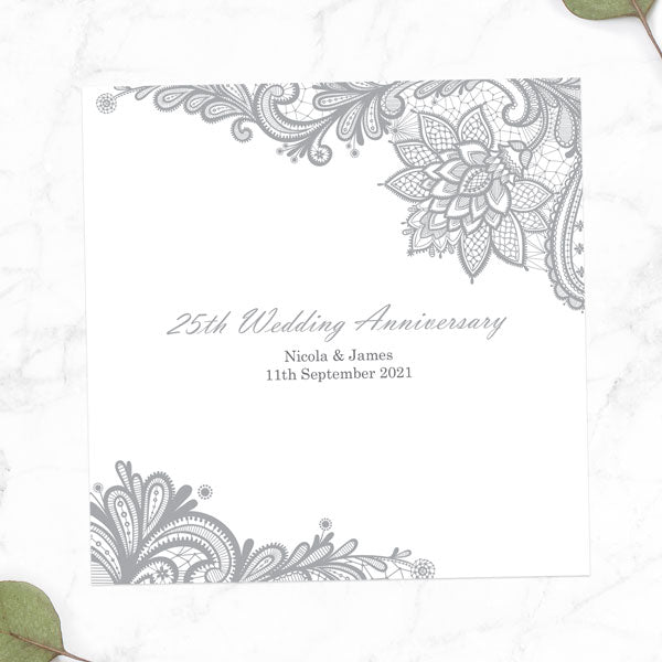 25th Wedding Anniversary Invitations - Victorian Lace
