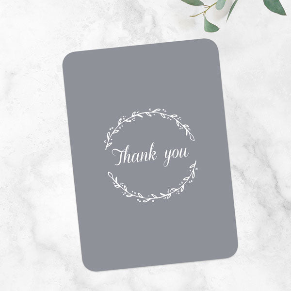 25th Anniversary Thank You Cards - Photo Leaf Pattern