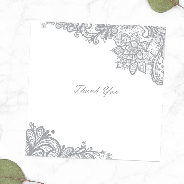 25th Anniversary Thank You Cards - Victorian Lace