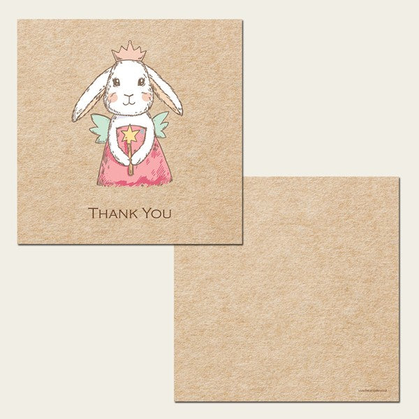 Ready to Write Kids Thank You Cards - Bunny Fairy - Pack of 10