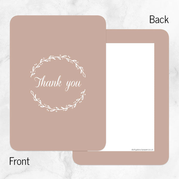30th Anniversary Thank You Cards - Photo Leaf Pattern