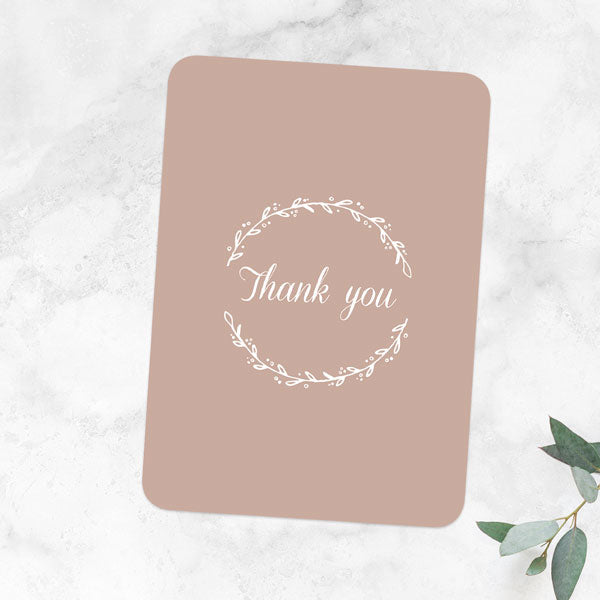 30th Anniversary Thank You Cards - Photo Leaf Pattern