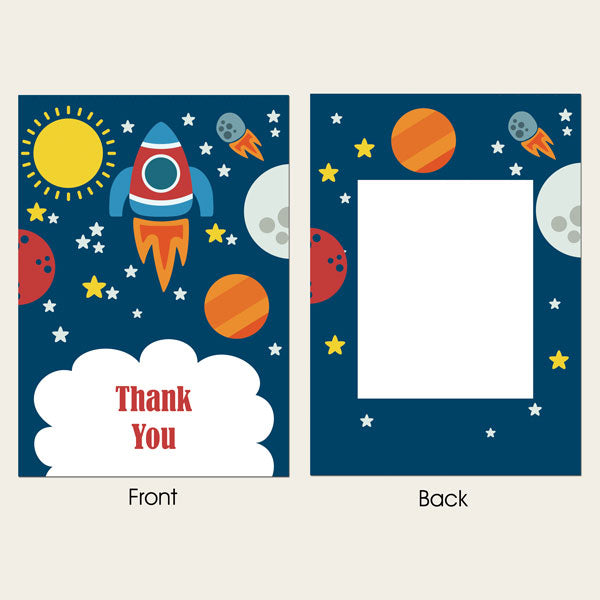 Ready to Write Kids Thank You Cards - Rocket - Pack of 10