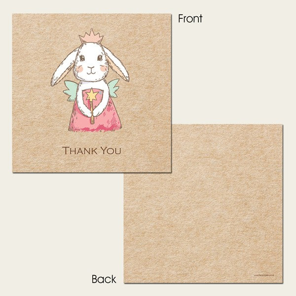 Ready to Write Kids Thank You Cards - Bunny Fairy - Pack of 10