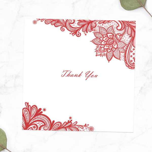 40th Anniversary Thank You Cards - Victorian Lace