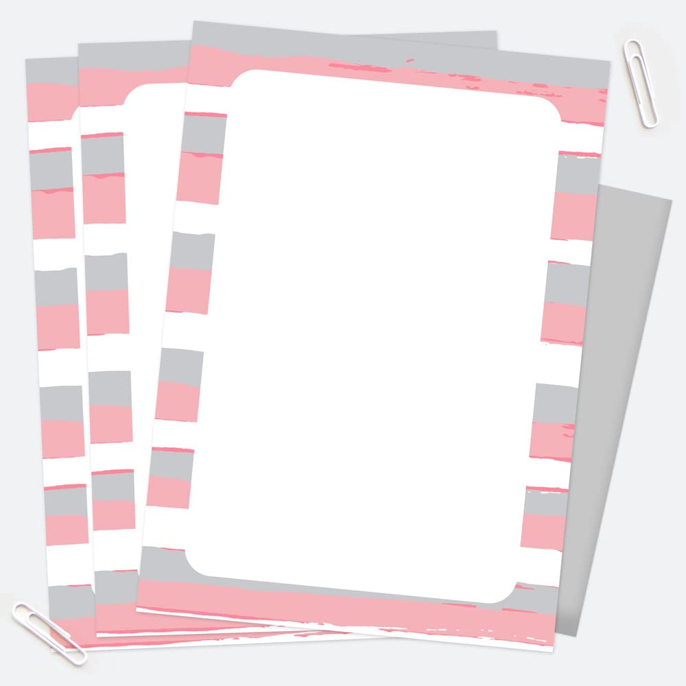Letter Writing Set - Pack of 20, Earn Your Stripes - Perfect for Writing Thank You Notes, Wish Lists, to Do Lists, Letters, Personal Or Business Use, Envelopes Included (10/0004)