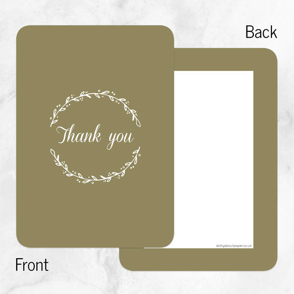 50th Anniversary Thank You Cards - Photo Leaf Pattern