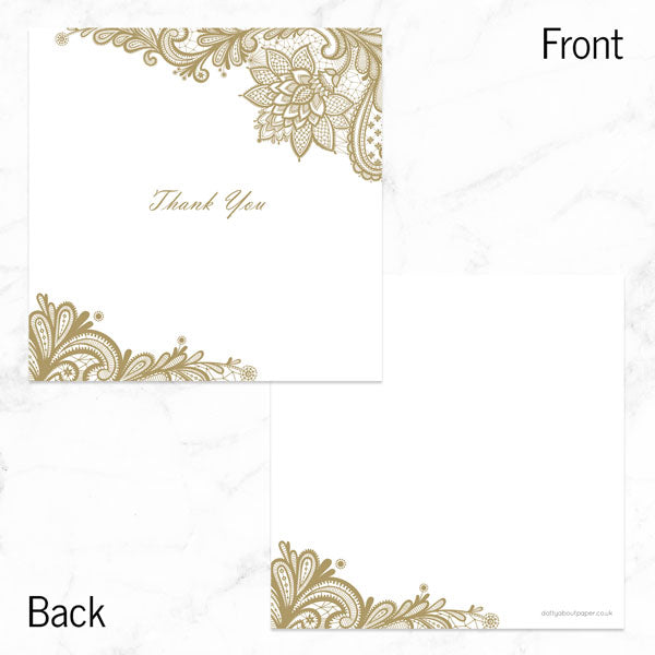 50th Anniversary Thank You Cards - Victorian Lace