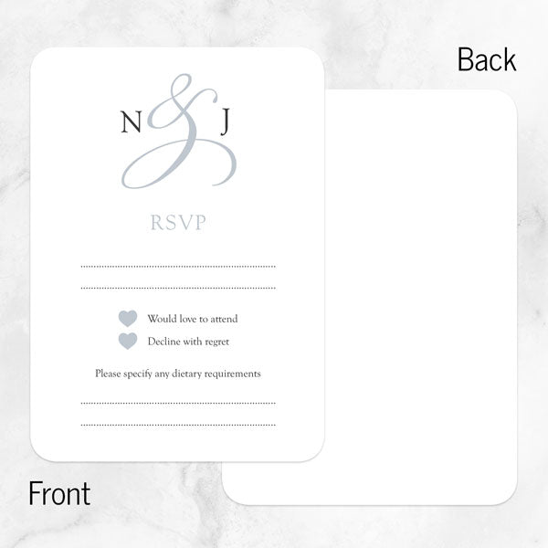 60th Wedding Anniversary Invitations - Classic Monogram