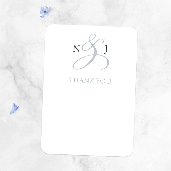 60th Anniversary Thank You Cards - Classic Monogram