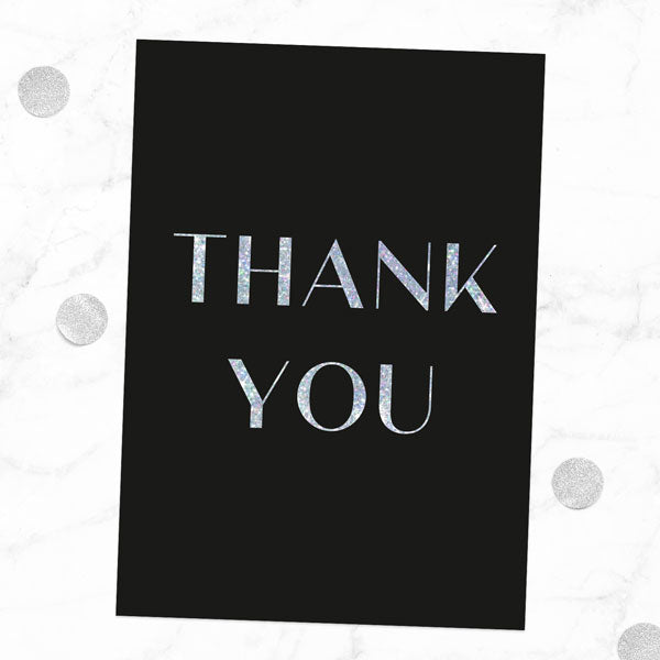 60th Anniversary Thank You Cards - Glitter Effect Typography