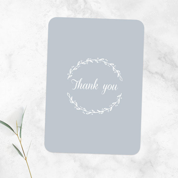 60th Anniversary Thank You Cards - Photo Leaf Pattern
