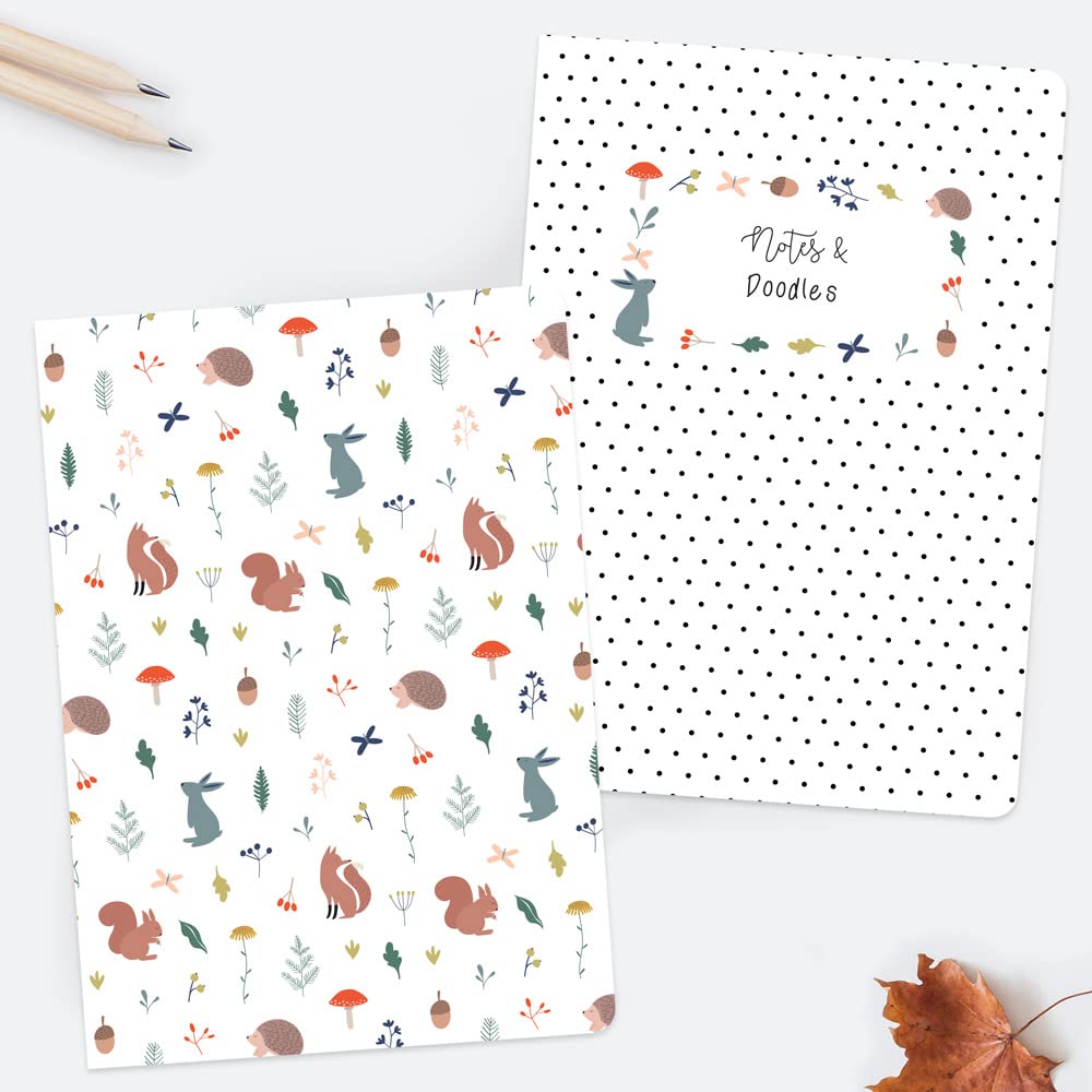 Whimsical Forest - A5 Exercise Books - Pack of 2
