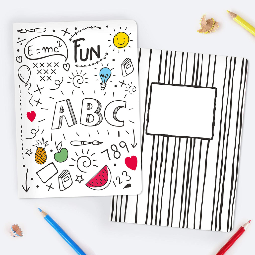 Dotty about Paper Kids ABC Colour Me In - A5 Exercise Books - Pack of 2 (07/0009)