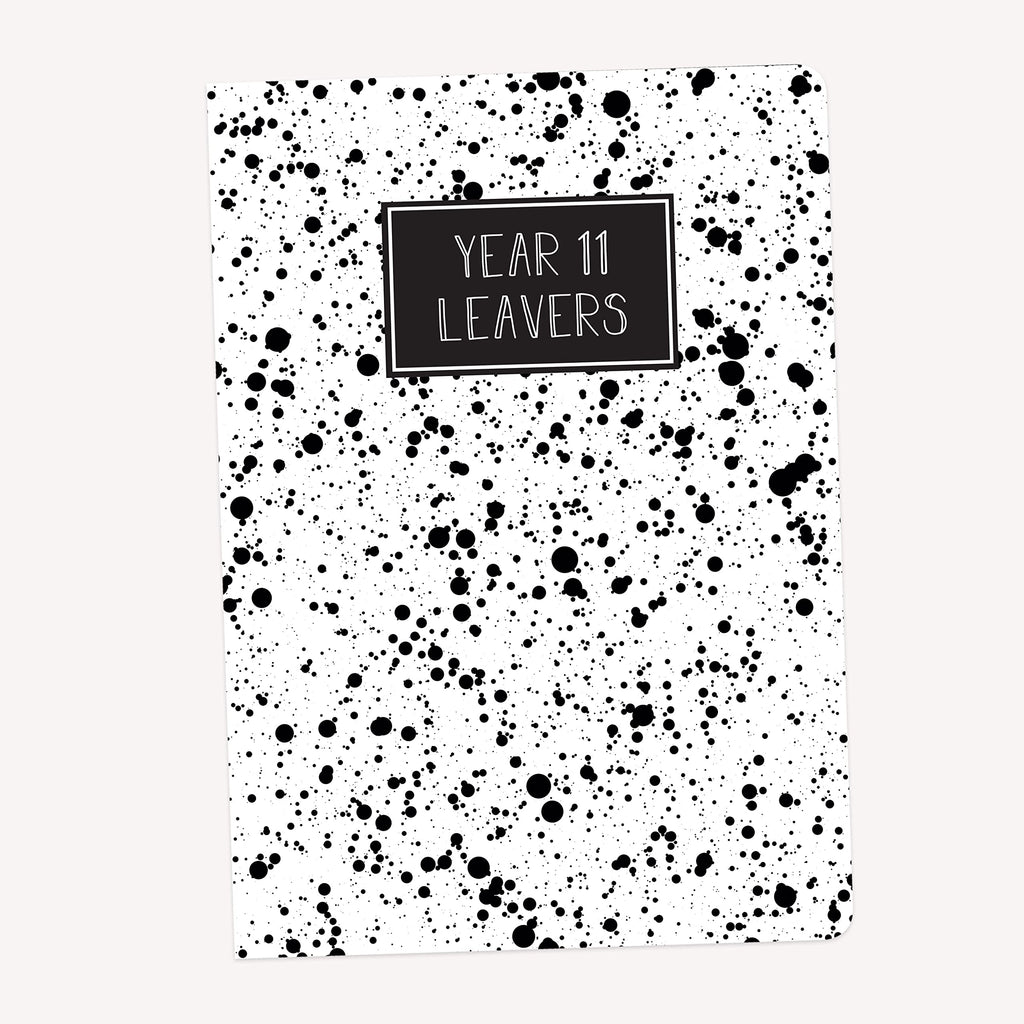 Dotty about Paper Ink Splatter - Year 11 - A5 School Leavers Book