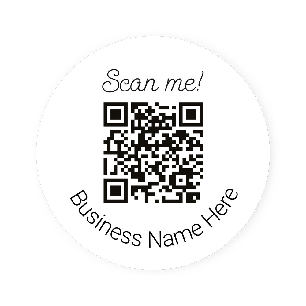 Scan Me Script Black Script Stickers - QR Code Scan Me - Pack of 35 - Fast Delivery at ...