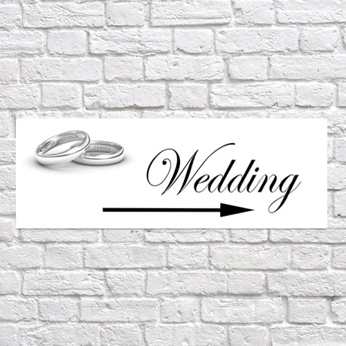 Personalised Wedding Rings - Arrow Wedding Sign