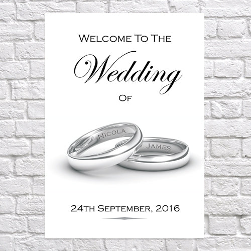 Personalised Wedding Rings - Wedding Sign Range