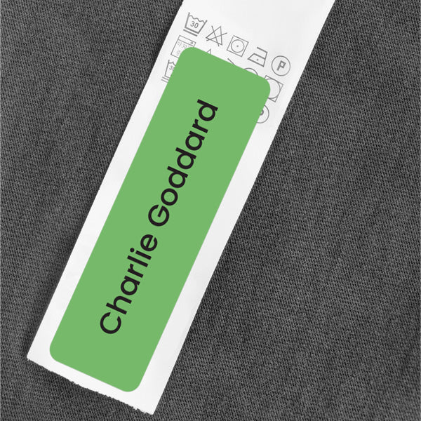 No Iron Small Personalised Stick On Waterproof Name Labels - Green - Pack of 64
